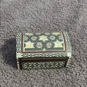 jewelry box with geometric ancient designs